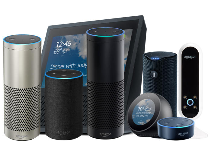 La gamma di dispositivi Amazon Echo